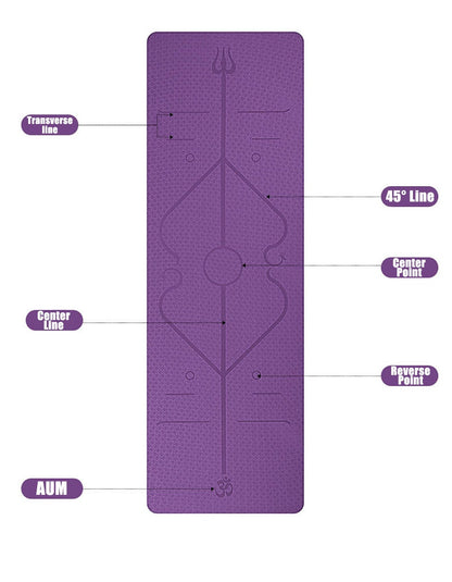 Yoga Mat with Position Line Non Slip