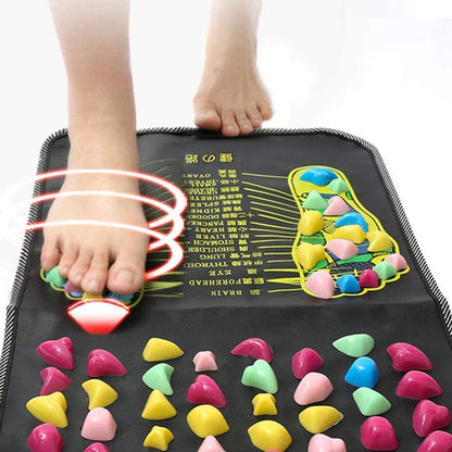 Foot acupressure mat for improved circulation