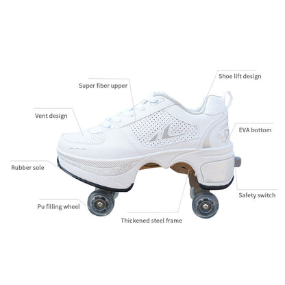 GliderKicks - 2 in 1 Deformation Roller Skate Shoes