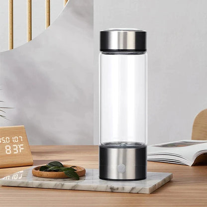 Water bottle with hydrogen infuser